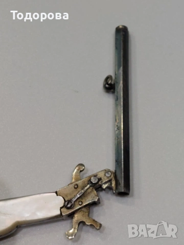 Миниатюра на Много рядка белгийска пушка със седефен приклад, снимка 3 - Антикварни и старинни предмети - 53607658