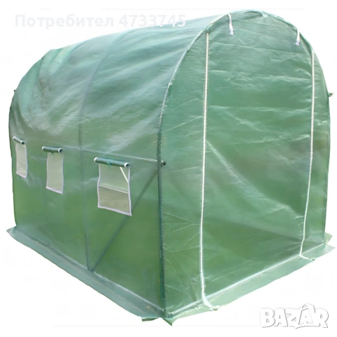 Резервно покривало за оранжерия 3x2x2м – Армирано UV , с цип и прозорци (без рамка), снимка 5 - Оранжерии - 53438916