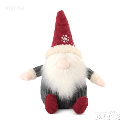 Плюшена играчка Гном – сив с червена шапка, 31 см Код: 011286