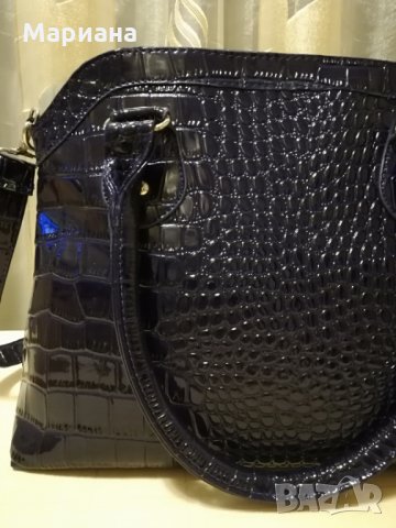 Нова дамска чанта - тъмно лилаво към черно, снимка 2 - Чанти - 28058133