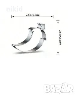 Люта чушка Чили пипер метален резец форма тесто фондан бисквитки сладки декорация украса, снимка 2 - Форми - 47488687