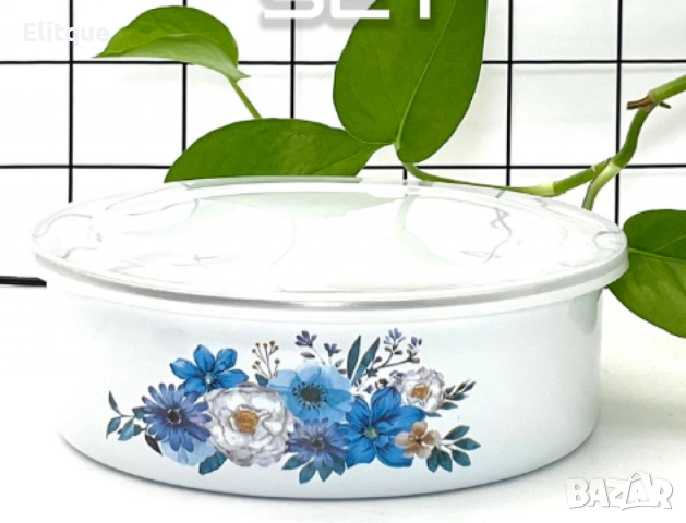 Комплект емайлирани купи за съхранение, снимка 3 - Други - 52786813