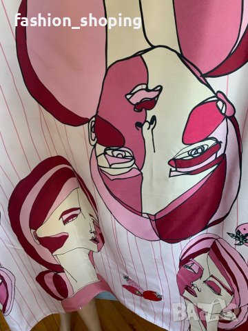 Голям копринен шал ( десен женски лица), снимка 6 - Шалове - 40223699