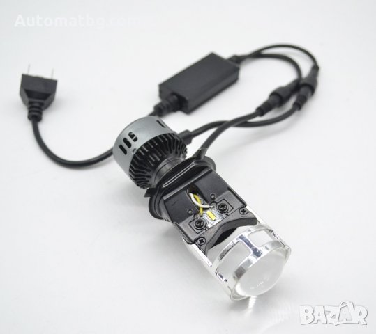 Комплект LED Mini H4 Крушки, Проектор, Automat, 6000K 36W 12V, снимка 3 - Аксесоари и консумативи - 27782312