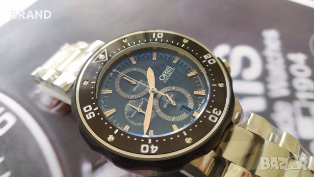 Масивен мъжки часовник ORIS Prodiver Chronograph 51мм quartz клас 6А+, снимка 3 - Мъжки - 28944650