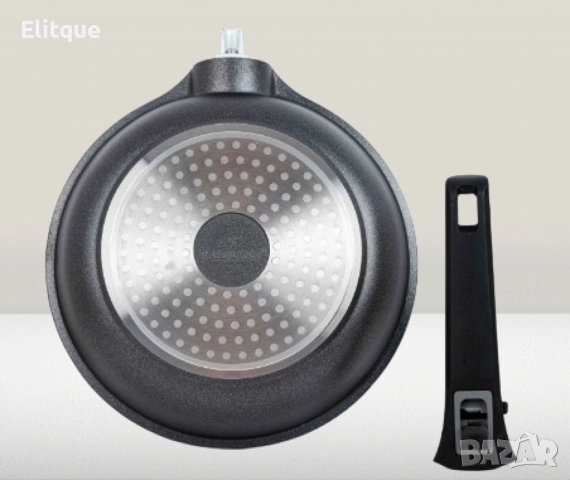 Тиган с капак Bohmann, 24 или 28см. 1.9л., Лят алуминий, Подвижна дръжка, Индукция, снимка 3 - Съдове за готвене - 52777874