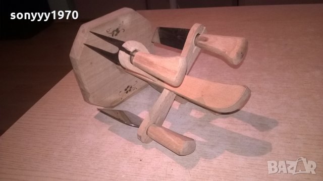 красив дървен комплект-20х14х14см-внос швеицария, снимка 8 - Колекции - 26484132