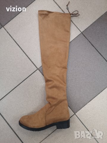 Дамски чизми велур, снимка 1 - Дамски ботуши - 43212886