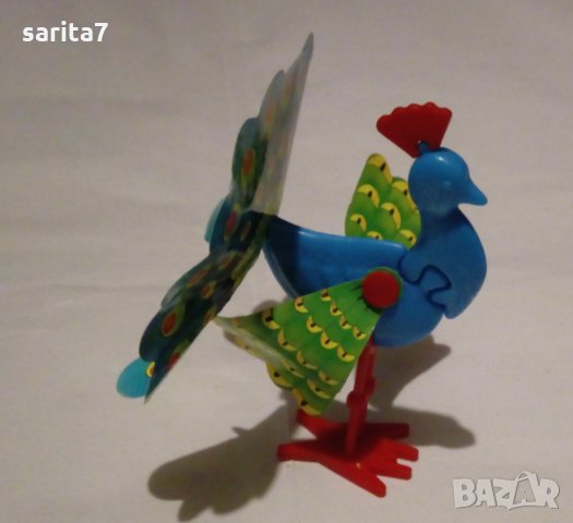 Стара цветна сглобяема киндер фигурка паун -  киндер сърпрайз фереро / kinder surprise Ferero, снимка 5 - Колекции - 28147940