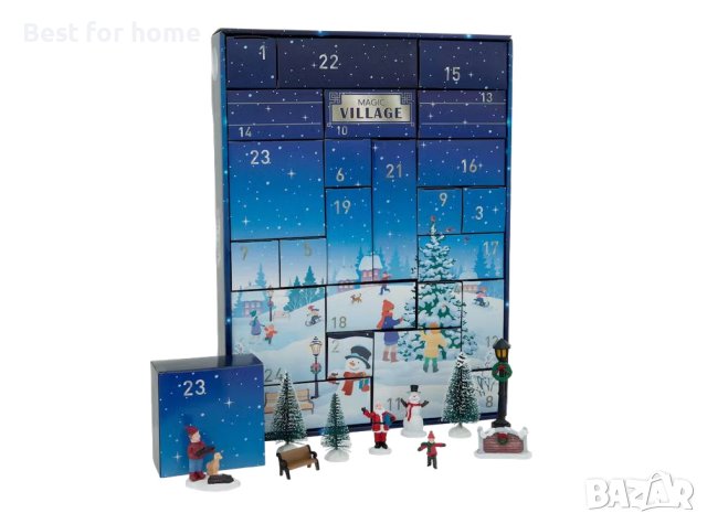 Адвент календар с подаръци за украса на коледно село Magic Village, снимка 3 - Декорация за дома - 43193294
