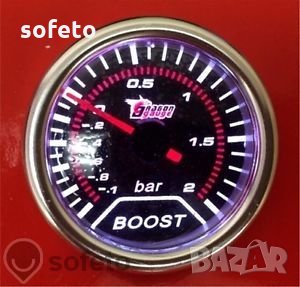 Бустметър буустметър boost 2 бара boost meter буст метър турбо уред , снимка 2 - Аксесоари и консумативи - 27601445