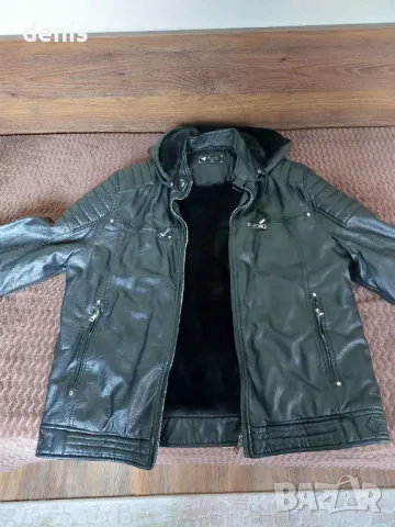 Мъжко зимно кожено яке