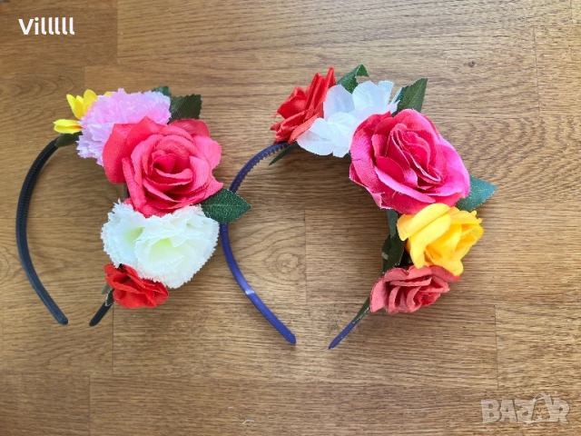 Диадема с цветя за народни танци, снимка 7 - Колиета, медальони, синджири - 48058971