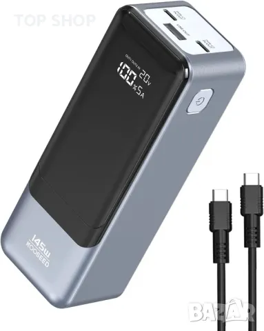 145W Power Bank, 27000mAh преносимо зарядно устройство за лаптоп и телефон, Powerbank с 3 изхода, 10