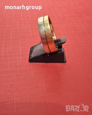 Златен пръстен с надпис, снимка 4 - Пръстени - 51898686