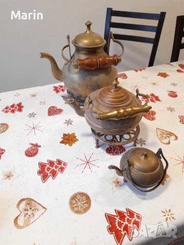 Продавам месингови чайници, снимка 1 - Антикварни и старинни предмети - 39340558