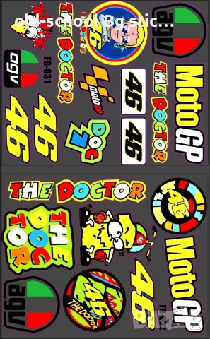 Мото Стикери {Валентино Роси}, снимка 6 - Други - 52601756