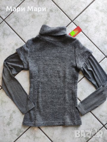 Дамско поло сиво, снимка 1 - Блузи с дълъг ръкав и пуловери - 16555204
