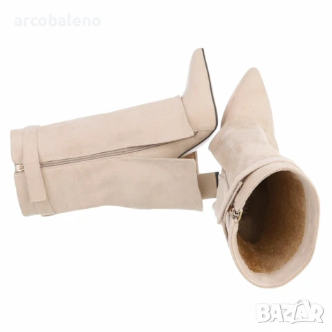 Дамски боти до глезена на висок ток, 5цвята , снимка 12 - Дамски боти - 51303839