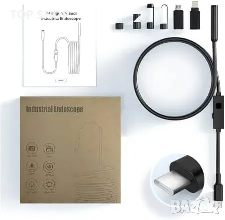 Нова Гъвкава ендоскопска камера за авто, тръби, канализация, 2MP HD, снимка 3 - Гедорета - 49919363