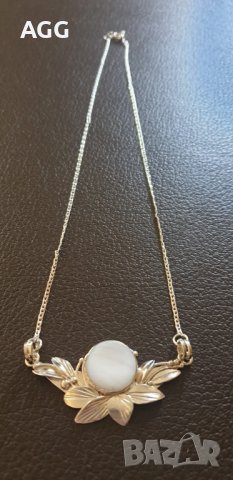 Изящен комплект от сребро със седеф, снимка 3 - Бижутерийни комплекти - 39209429