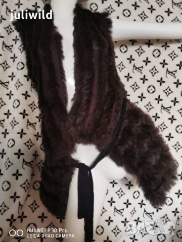 Елек дълъг,плетен заек Рекс, асиметричен, промо, снимка 4 - Елеци - 27687176