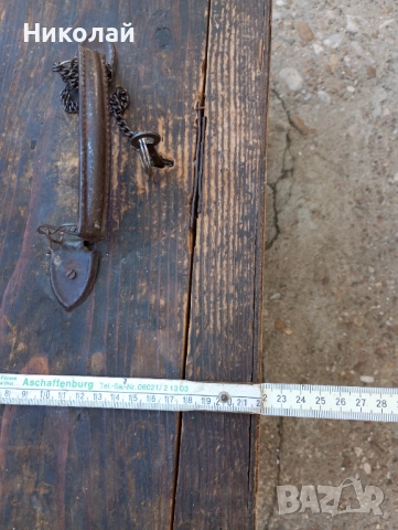 Старинен дървен куфар с ключ, снимка 7 - Антикварни и старинни предмети - 51478044