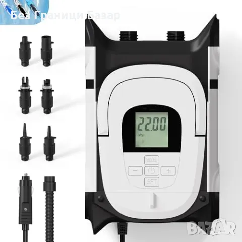 Нова 22PSI SUP електрическа помпа – бързо надуване, 12V, LCD дисплей