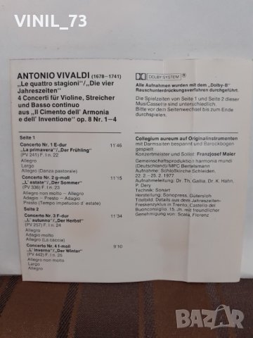  Antonio Vivaldi, Collegium Aureum, Franzjosef Maier – Die Vier Jahreszeiten - Le Quatt, снимка 4 - Аудио касети - 32286012