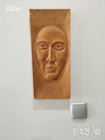 Дървено пано. Дърворезба. Маска. , снимка 3 - Декорация за дома - 43610489