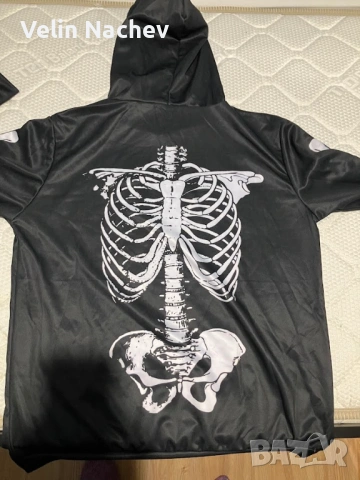 Черен суичър Skeleton Print, снимка 3 - Суичъри - 53421592
