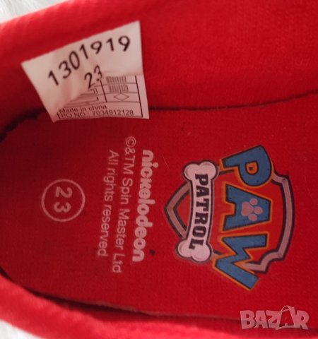 Детски пантофи PAW PATROL №22/23 , снимка 3 - Детски пантофи - 43969731