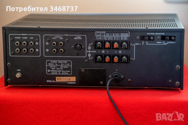 Усилвател HITACHI HA-330, снимка 4 - Ресийвъри, усилватели, смесителни пултове - 52505053