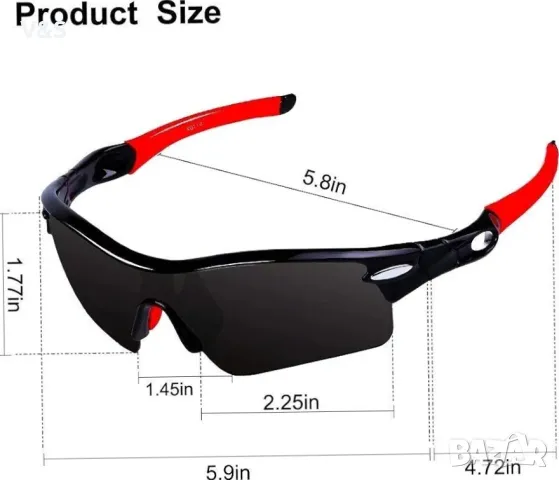  Велосипедни очила Очила Унисекс Слънчеви очила за открито ,комплект с още 4 бр.стъкла UV , снимка 6 - Слънчеви и диоптрични очила - 48246888