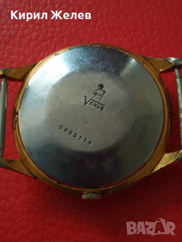VENUS 19 RUBIS - ANTIMAGNETIC SWISS MADE Стар ПОЗЛАТЕН РЯДЪК Мех. МАРКОВ ВИНТИДЖ ЧАСОВНИК 29114, снимка 10 - Антикварни и старинни предмети - 37322833