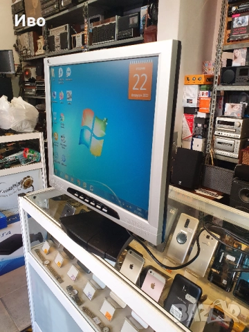 19" монитор Videoseven L19PS Има вградени тонколони. В отлично техническо и визуално състояние., снимка 5 - Монитори - 51997953