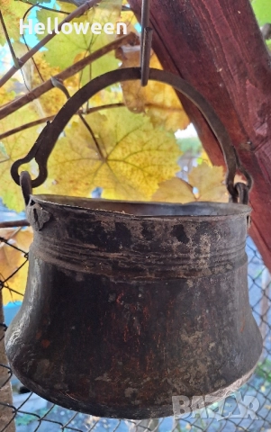 Старо медно котле за декорация 