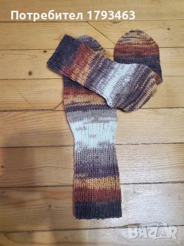 Ръчно плетени мъжки чорапи размер 42, снимка 13 - Мъжки чорапи - 50037516