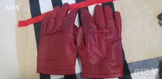 Червени мъжки ръкавици /ест кожа /Club Argentino / M /made in Italy/разпродава, снимка 10 - Екипировка - 38443874