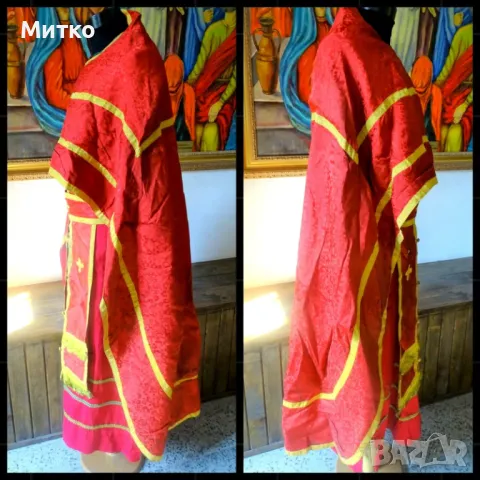 Стар комплект свещенически дрехи:Епитрахил. ,Фелон и др., снимка 4 - Антикварни и старинни предмети - 47910198