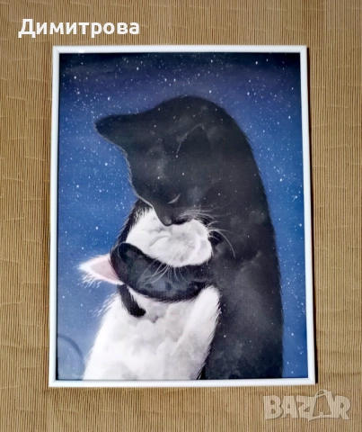 Арт сет "Влюбени котки", картина, художествен принт , снимка 2 - Картини - 53291987