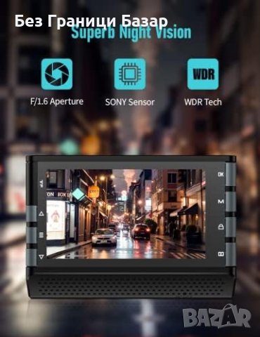 Нова 4K Dash Cam за кола Предна Задна камера WiFi външен GPS, снимка 6 - Аксесоари и консумативи - 43015879