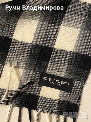 Мъжки, кариран шал от 100 % кашмир/ вълна, снимка 10 - Шалове - 48382070