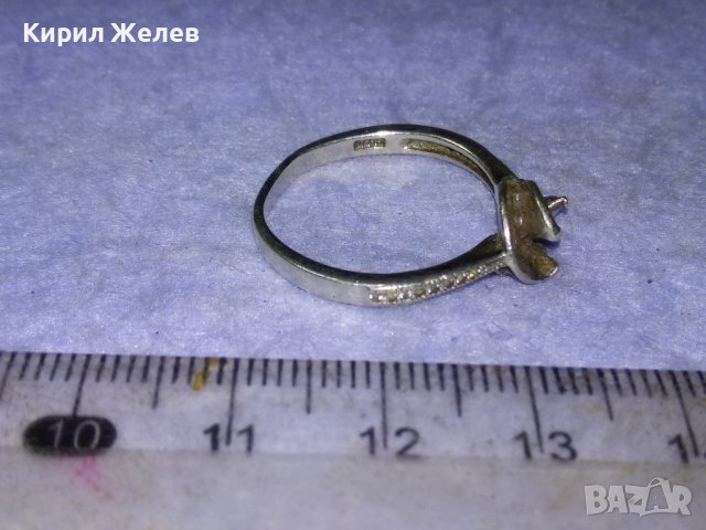 ИЗЯЩЕН СКЪПОЦЕНЕН СРЕБЪРЕН ФИН ПРЪСТЕН СРЕБРО 925 с ФАСЕТИРАНИ ИСКРЯЩИ ЦИРКОНИ 40575, снимка 11 - Пръстени - 43223392