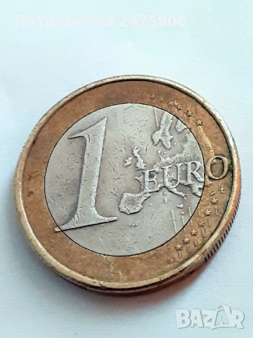 Колекционерска монета - 1 евро -Хуан Карлос- с грешка, снимка 2 - Нумизматика и бонистика - 53203341