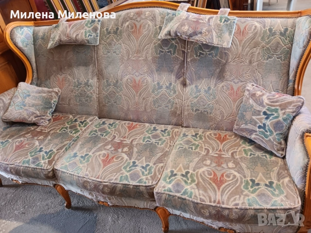 Винтиж диван тройка , снимка 10 - Дивани и мека мебел - 51000565