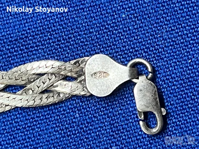 Сребърно колие и гривна, снимка 3 - Бижутерийни комплекти - 48549924