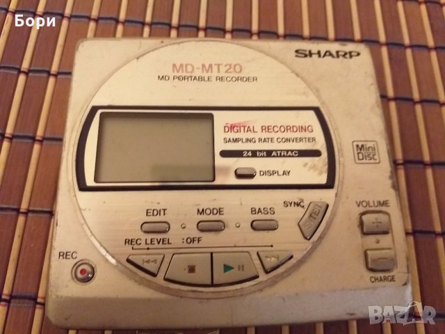  SHARP MD-MT20 minidisc  PORTABLE PLAYER RECORDER , снимка 9 - Плейъри, домашно кино, прожектори - 27911887