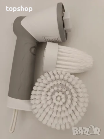 НОВА безжична зареждаема електрическа четка за почистване на баня, кухня, килими и др. 2 приставки, снимка 6 - Мопове, кофи, четки и метли - 50501820