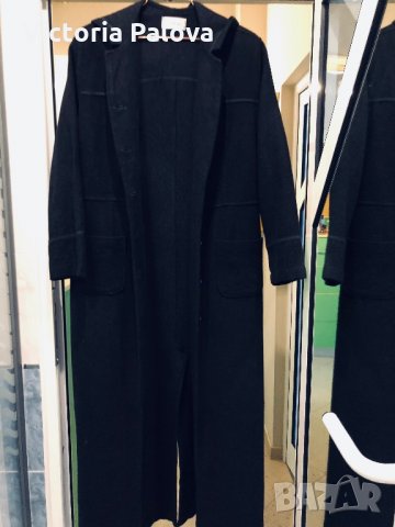 🇮🇹 Италианско дълго дизайнерско палто-жилетка  DI-LA, снимка 11 - Палта, манта - 28324840